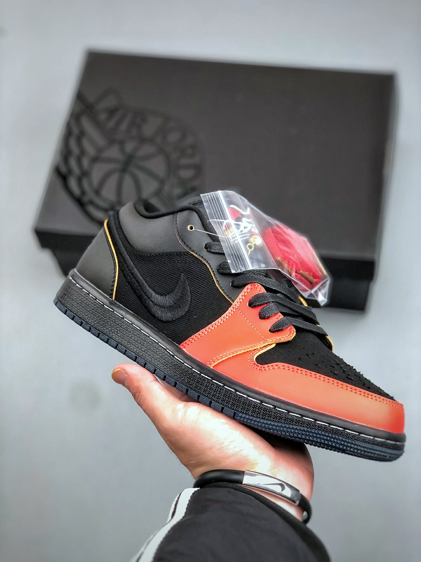 Air Jordan 1 Low Black Crimson